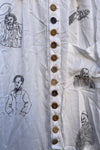Archivio J.M.Ribot Hand -painted shirt W27/Mi/Sketch